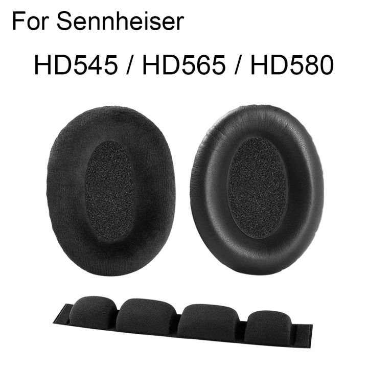 แผ่นปิดหู1คู่สำหรับ-sennheiser-hd515-hd518-hd555-hd559-hd569-hd595-hd598-hd598cs-hd598se-hd599หูฟังสำรองหูฟังคาดศีรษะเบาะชุดหูฟังฟองน้ำอุปกรณ์ซ่อม