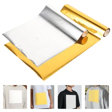 2Rolls Heat Transfer Foil Paper Golden Silver Hot Foil Transfer