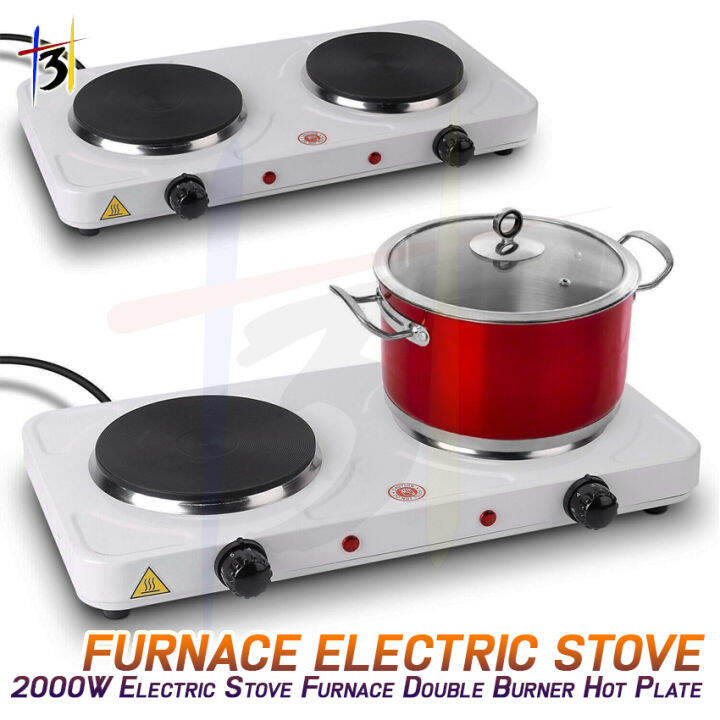 Electric Furnace Hot Plate 1000W Cooktop Single/Double Burner Portable Electric Stove Countertop