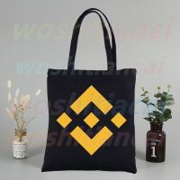 【ACD】   Binance Coin Shopping Black Bags Canvas BMW Cryptocurrency Tote Bag Reusable Cloth Bag Handbag Shoulder Bags Custom