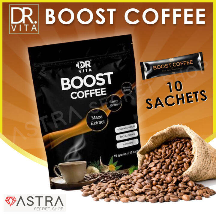 Authentic Dr Vita Boost Coffee 10g 10 Sachets Per Pack Maca Extract Barley Grass Rhodiola 9396