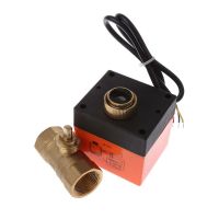 Electric Motorized Brass Ball Valve DN25 AC 220V 2 Way 3-Wire with Actuator