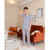 ชุดนอน Muslin pajamas  ชุดนอนผู้ชาย (รุ่น Y38)