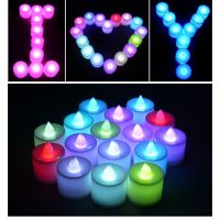 Flameless LED Electronic Candles Battery Powered Tea Wax Lights Birthday Wedding Romantic Colorful Party Home Decor Atmosphere