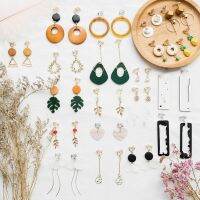 เครื่องประดับคอลเลกชันหลากหลายสไตล์เกาหลีที่สร้างสรรค์หูคลิปใบไม้เรขาคณิตเครื่องประดับสำหรับผู้หญิง