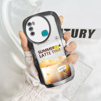 PMP เคสใหม่สำหรับ Infinix 12 Play Hot 9 Play Infinix Note 12 G96 X680เครื่องดื่มลาเต้เคสโทรศัพท์มีลายซอฟท์ขอบลอนซิลิโคนชุบเคสโทรศัพท์กล้องเต็มรูปแบบปกป้องเคส