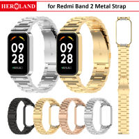 สายนาฬิกาโลหะกรอบสำหรับ Xiaomi Redmi band 2นาฬิกาสายรัดข้อมือสำหรับ Redmi Band2