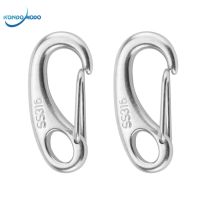 2 PCS Marine Stainless Steel Egg Shape Spring Snap Hook Clips Quick Link Carabiner Buckle Eye Shackle Boat Outdoor Hardware