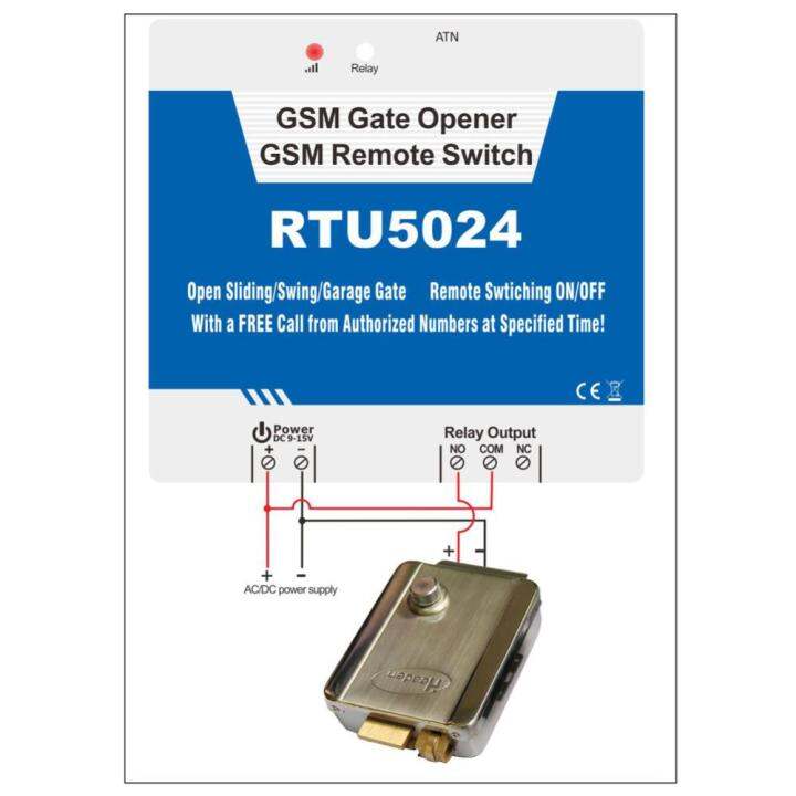 รีเลย์ประตูอัตโนมัติ-gsm-rtu5024สวิตช์รีโมทคอนโทรลที่เปิดประตูไร้สาย