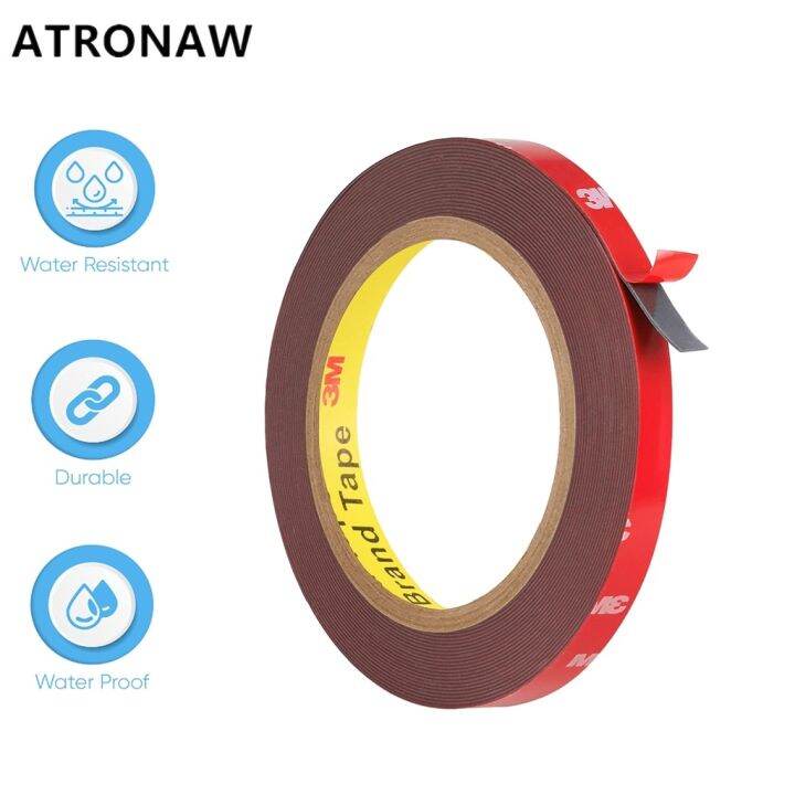 KE . buke8385791 ATRONAW 3M Double Sided Adhesive Tape Rubber Foam Waterproof Heavy Car Double