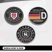 สติกเกอร์โลหะสติ๊กเกอร์ตกแต่งเครื่องหมายตัวรถแต่งรถ Wolf Sburg สำหรับ VW GTI Golf