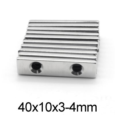 5/10/20/30/50pcs N35 40x10x3-4mm ring Magnets Countersunk Holes 4mm Long Sheet Permanent Magnetic Neodymium Magnet 40x10x3-4mm