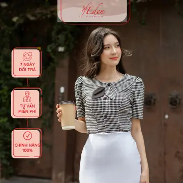 Áo Sọc Caro Nữ Tay Ngắn Giá Tốt T08/2023 | Mua Tại Lazada.Vn