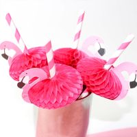 10Pcs Drinking Straws Hawaii Beach Birthday Decoration Pool Wedding Supplies