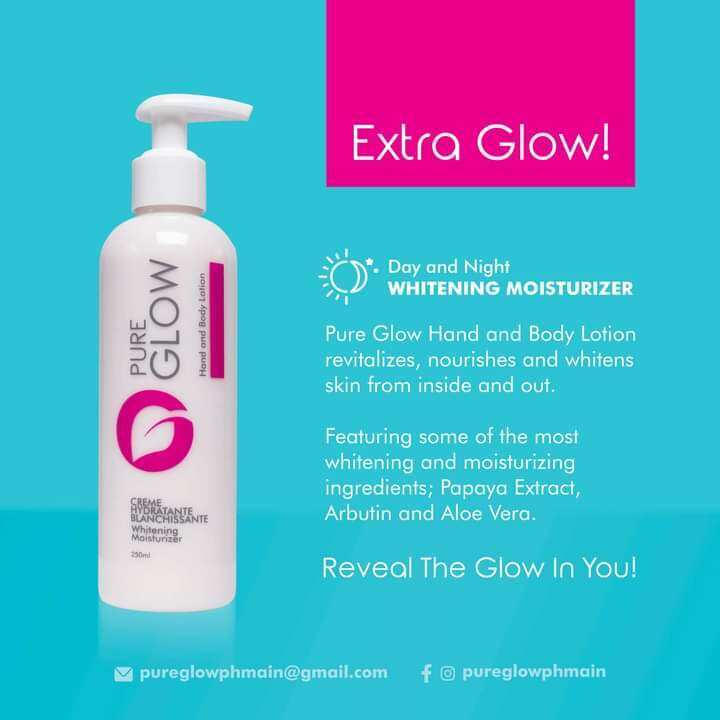 PURE GLOW WHITENING MOISTURIZER HAND BODY LOTION 250ML Lazada PH