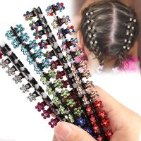 【CW】 6Pcs Hair No-Slip Rhinestone Metal Clamps Colored Accessories for