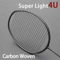 Ultralight 4U 82G 100% Carbon Woven Strung Badminton Rackets Professional Racquet G5 22-32LBS With Bags Sports For Adult