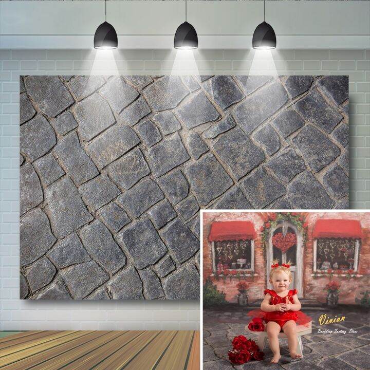 stone-floor-backdrop-brick-road-photography-props-abstract-texture-design-black-white-stone-pavement-background-photostudio-food-storage-dispensers