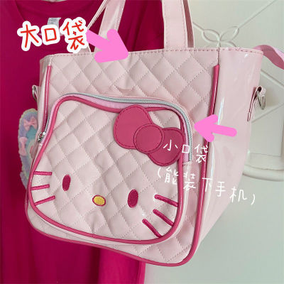 TOP☆Women Cute Kitty PU Leather Shoulder Bags Daily Street Tote Student Bags Shopping Pouch Handbag