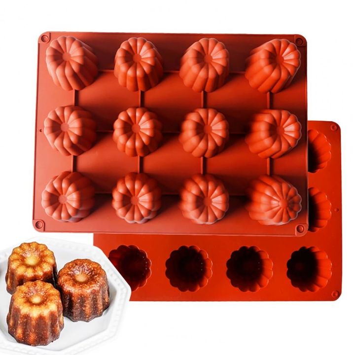 silicone-mold-12-cavity-food-grade-heat-resistant-non-stick-reusable-decorative-diy-canneles-cake-mold-muffin-cupcake-baking-tra