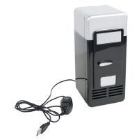 Portable Gadget USB Mini Black Heating and Cooling Refrigerator for Home Office Desktop Office Drinks