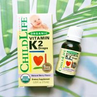 วิตามินเค 2 สำหรับเด็กและทารก Organic Vitamin K2 Drops, Natural Berry 5 mcg 7.5 ml (ChildLife®) K-2