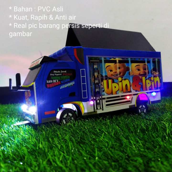 Asli Pvc Miniatur Truk Oleng Upin Ipin Lampu Terpal Lazada