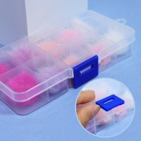 ‘；【。- 10Pc/Box Fluffy Fur Pompom Mink Pom Poms Nail Art Jewelry Detachable Magnetic Hairball DIY Design Manicure Decoration Accessory