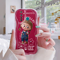 เคส Chenyyka สำหรับ Realme 5 5i 5S 5 Pro Narzo 20A Q 6i การ์ตูนน่ารักผู้หญิงสวยเนื้อครีมคลื่นขอบนุ่มเคสมือถือกันกระแทกแบบใสสร้างสรรค์โปร่งใสลายกล้องถ่ายรูปฝาครอบป้องกันสีอ่อนโยน