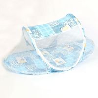 Foldable Toddler Kids Infant Baby Safty Mosquito Net Netting Crib Bed Playpen Play Tent Blue