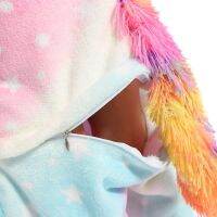 Kids Unicorn Kigurumi Pajamas for Girl New Year Winter Soft Jumpsuit Loose Hare Costume Cute Animal Pajamas