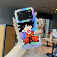 เคสเคสโทรศัพท์อนิเมะโทรศัพท์มือถือเคสสำหรับ Xiaomi Poco M4 Pro Redmi 7 Redmi Note 12 4G สีสันสดใสในตัวเคสบัตรเลเซอร์