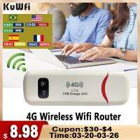 KuWfi 150Mbps 4G LTE เราเตอร์ไร้สายพอร์ต USB ดองเกิลซิมกระเป๋าใส่บัตร【City of Angels】สปอตโมเด็มไร้สายสำหรับการเดินทางในสำนักงาน