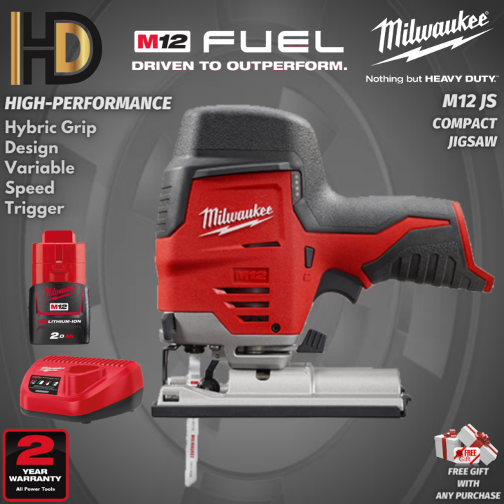 Milwaukee M12 JS Jigsaw 3/4" Stroke Length / Most Compact Jigsaw / High