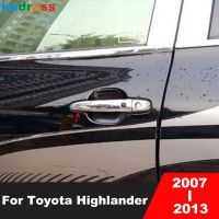 For Toyota Highlander 2007 2008 2009 2010 2011 2012 2013 Chrome Side Door Handle Cover Trim Sticker Car Exterior Essories