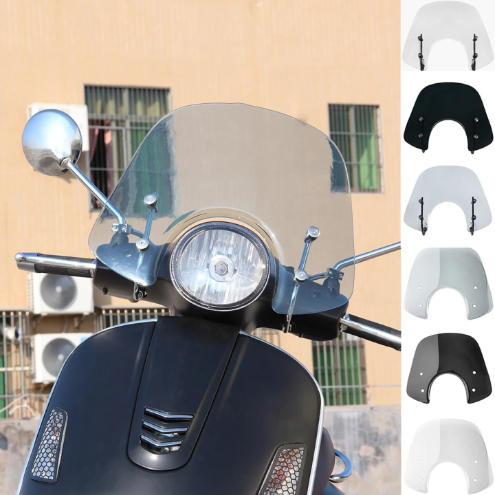 Allotmark Motorcycle LX 50 125 150 Windscreen Round-Headlight Front ...