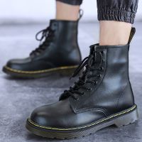 CODtianjia6731 35-46 Ready Stock! Mens New England Martin Boots Real Leather Ankle Boots Couple Women Outdoor Kasut Martin Boots