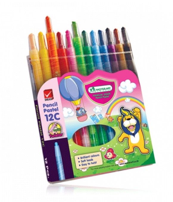 สีเทียน-มาสเตอร์อาร์ต-12-สี-ดินสอสีเทียน-master-art-จำนวน-1-กล่อง-สีเทียนพาสเทล-สีเทียน-หมุนได้