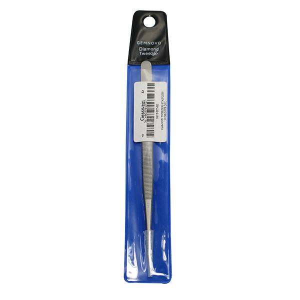 ทวีซเซอร์ปากคีบแบบมีร่อง-ปากตรง-คีมคีบเพชรพลอย-tweezer-แหนบจับขนาดกลาง-ผลิตจากสแตนเลสคุณภาพสูง-ส่งฟรี