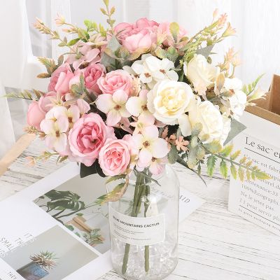 【CC】 Artificial Hydrangea Silk Flowers Wedding Decoration Bouquet Arrangement