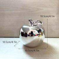 Silver L VILEAD 1 Pcs Ceramic Golden Apple Figurines For Interior Europe Fruit Decoration Ornaments Home Office Desktop Decor Accessories