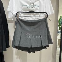 ZARA KISS เสื้อผ้าสำหรับผู้หญิงสำหรับฤดูใบไม้ร่วงกางเกง Rok Mini แฟชั่นกระชับสัดส่วนกระโปรงมีจีบกว้างความจำเป็น809 7385524