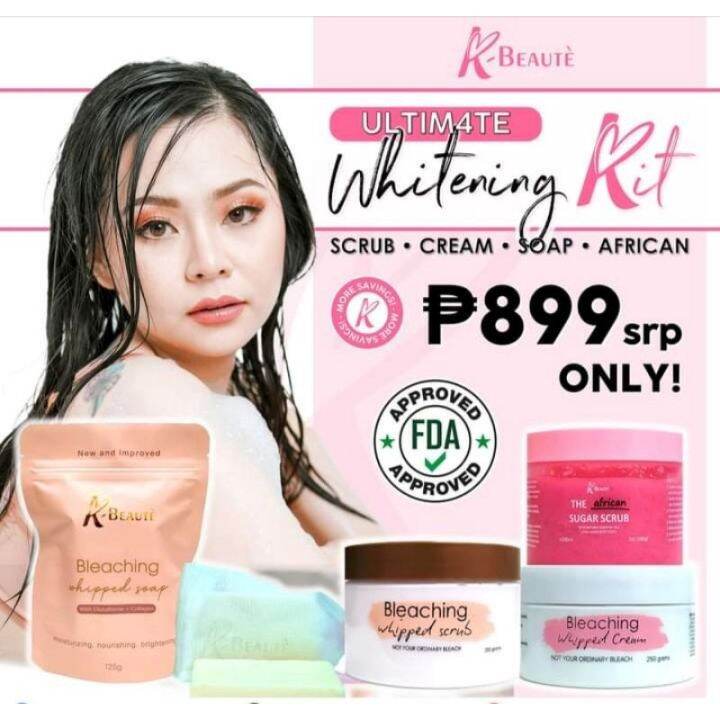 Original KBeauté BLEACHING WHIPPED SCRUB/CREAM/SUGAR SCRUB/SOAP "Not