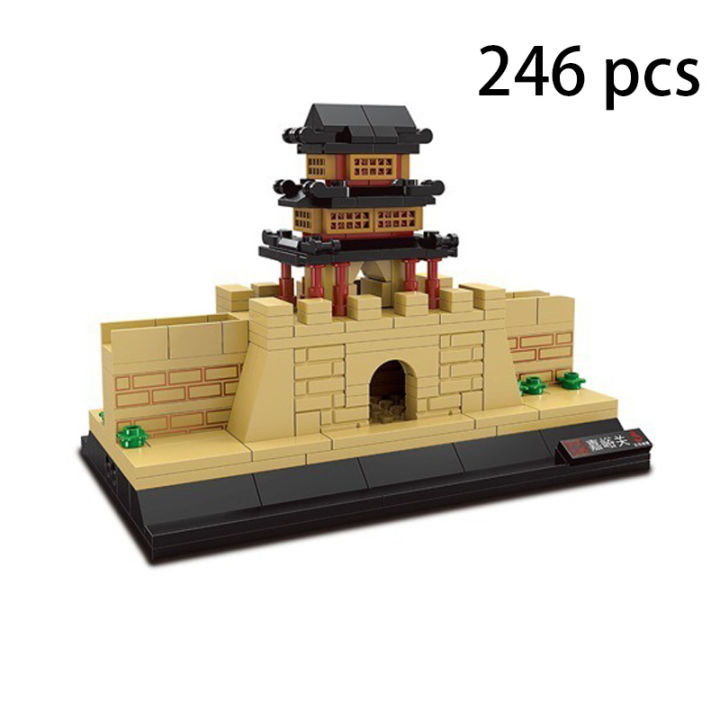 ใหม่-chinoiserie-architecture-city-blocks-ชุดอาคารอิฐโบราณครั้งทหาร-fort-gate-ปราสาท-moutain-great-wall-of-china