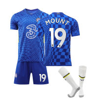 เสื้อเจอร์ซีย์ฟุตบอลเชลซีสำหรับผู้ชายเด็กผู้ชาย No.7 No.11 Timo Werner No.19 Mason Mount No.10คริสเตียน Pulisic กางเกงขาสั้นและถุงเท้าชุดเสื้อผ้าเล่นฟุตบอล2122 0000