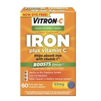 Vitron-C High Potency Iron Supplement with 125 mg Vitamin C,60 Count