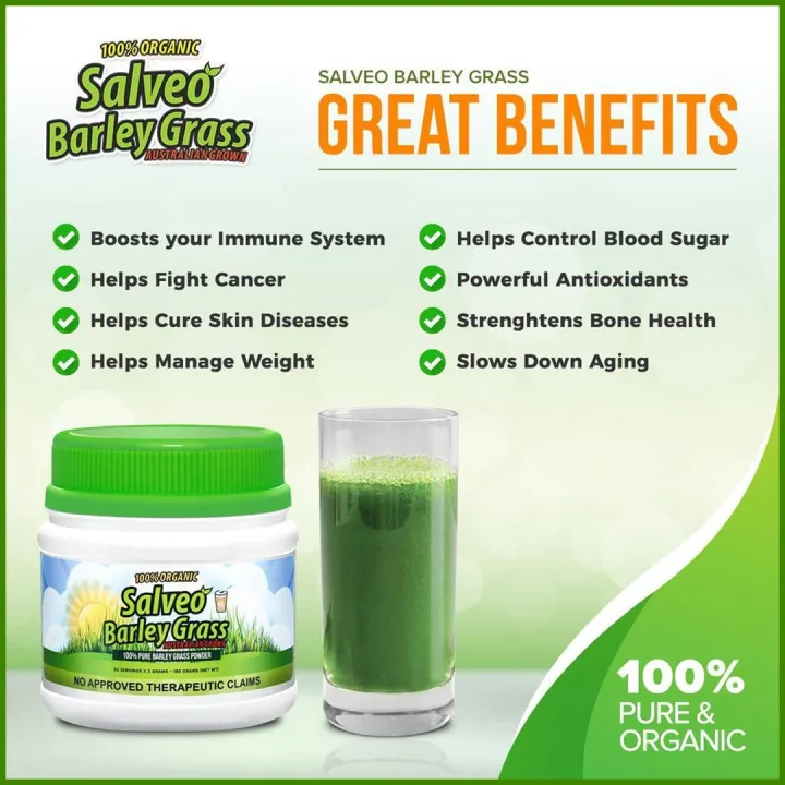 BEUATIFLIES 100 Pure Organic & Authentic Salveo Organic Barley Grass