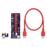 Chipal Ver009 Usb 3.0 Pci-e Riser Ver รุ่น009S 1x ด่วน4x 8x ต่อ16x การ์ดอะแดปเตอร์ Riser 15pin เป็น6ขาสายไฟ