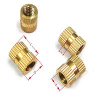 ☽❏๑ 100pcs/lot Through-hole brass insert nut / knurled nuts M2 M2.5 M3