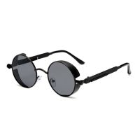 [The newest] New steampunk round sunglasses European and men women trendy manufacturer BJ8639